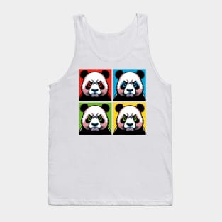 Pop Frowning Panda - Funny Panda Art Tank Top